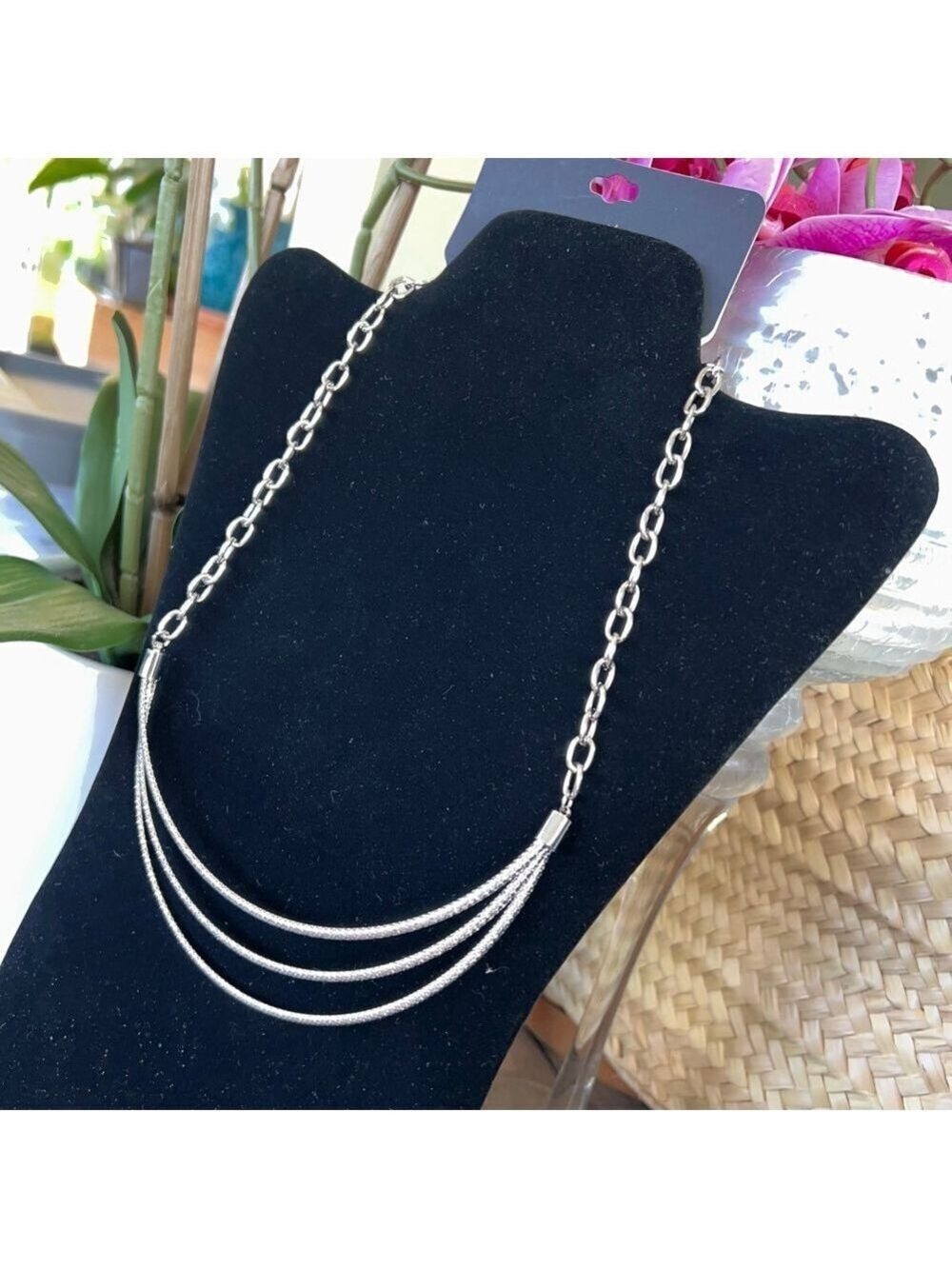 Gennaro Silver Statement Necklace